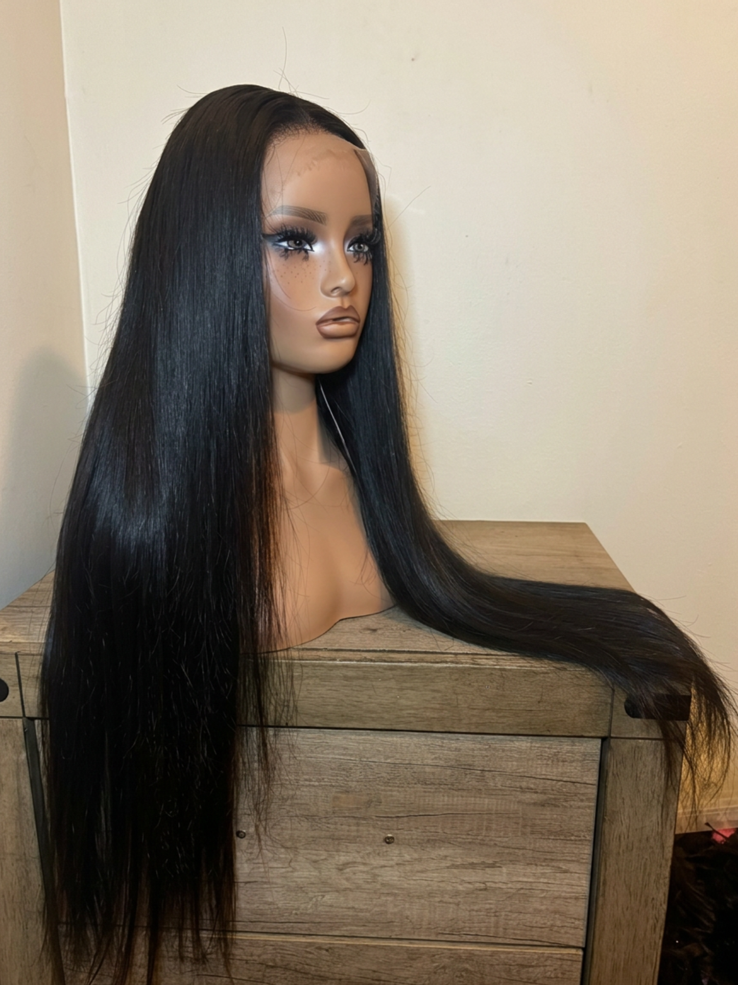 Bone Straight Lace Front Wig (220% density)