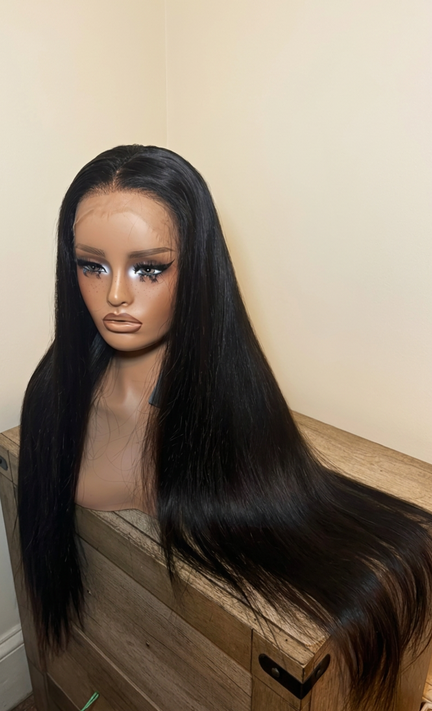 Bone Straight Lace Front Wig (220% density)