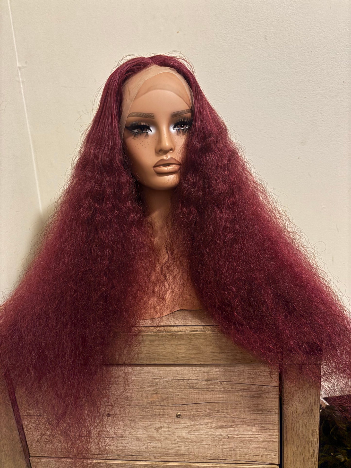 99j Loose Deep wave Transparent Lace Front wig (210% density)