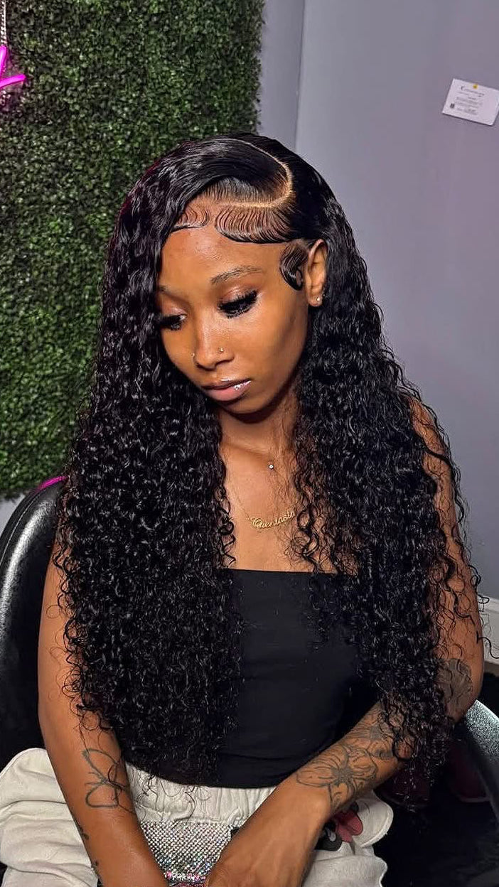 Water Wave Lace Front Wig (180% density)